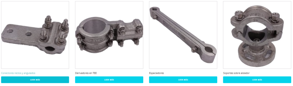 Piezas de aluminio para alta tensión en Lima.